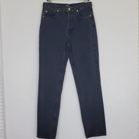 Jeu Illimite Classic High Waist Slim Button Up Jean, Vintage Black Grey - Picture 2 of 12